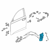 OEM Honda Accord Latch Assembly, Right Front Door Power Diagram - 72110-TVA-A01