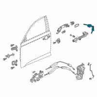 OEM Honda Cylinder, Driver Side Door Diagram - 04921-TVA-A01