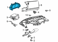 OEM 2022 Chevrolet Corvette Cluster Diagram - 84940343