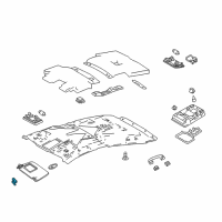 OEM 2019 Toyota Prius Sunvisor Holder Diagram - 74348-47010-B0