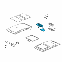 OEM 2000 Toyota Echo Overhead Lamp Diagram - 81240-12060-A2