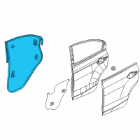 OEM 2012 Honda Civic Weatherstrip, L. RR. Door Diagram - 72850-TR3-A01