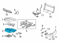 OEM 2021 Cadillac Escalade Seat Cushion Pad Diagram - 84813604