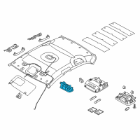 OEM 2022 Hyundai Kona Vanity Lamp Assembly, Right Diagram - 92892-3S000-TTX