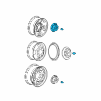 OEM 2003 GMC Savana 1500 Hub Cap Diagram - 9597162