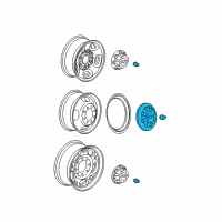 OEM 2009 GMC Sierra 3500 HD Hub Cap Rear Wheel(Gmc) Diagram - 9598463