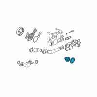 OEM Honda Fit Thermostat Assembly Diagram - 19301-RMX-307