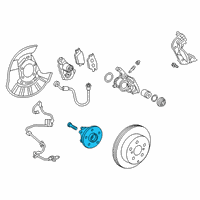 OEM Toyota RAV4 Rear Hub & Bearing Assembly Diagram - 42410-42070