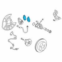 OEM Toyota Venza Rear Pads Diagram - 04466-42080