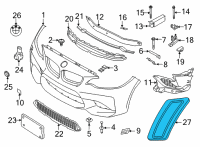 OEM BMW M235i Side-Marker Rear Reflector, Right Diagram - 63-14-7-854-192