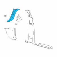 OEM 2000 Ford F-150 Weatherstrip Pillar Trim Diagram - YL3Z-1503598-AAC