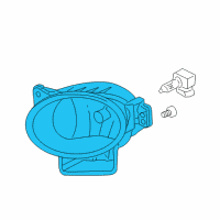 OEM 2007 Acura TL Foglight Unit, Passenger Side Diagram - 33901-SEP-A01