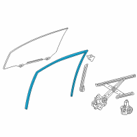 OEM 2012 Lexus CT200h Run, Front Door Glass Diagram - 68141-76010