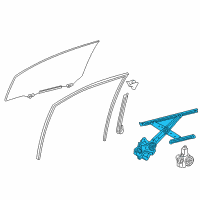 OEM 2012 Lexus HS250h Regulator Sub-Assy, Front Door Window, LH Diagram - 69802-0E020