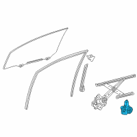 OEM Lexus LX570 Motor Assy, Power Window Regulator Diagram - 85710-60351