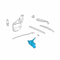 OEM 2007 Cadillac SRX Motor, Rear Window Wiper Diagram - 25805170