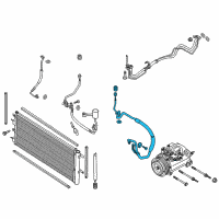 OEM 2016 Lincoln MKZ AC Hose Diagram - DG9Z-19D742-R