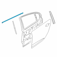 OEM Pontiac G8 Molding, Rear Side Door Window Belt Reveal Diagram - 92206502