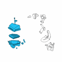 OEM Toyota Corolla Air Cleaner Assembly Diagram - 17700-0H162
