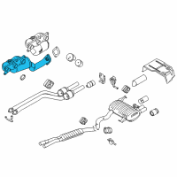 OEM BMW 328i xDrive Exchange. Exhaust Manifold With Catalyst Diagram - 18-40-7-563-736