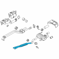 OEM BMW 330xi Center Muffler Diagram - 18-30-7-567-138