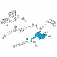 OEM BMW 330i Rear Muffler Diagram - 18-30-7-647-128