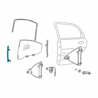 OEM 2005 Kia Optima Channel Assembly-Rear Door Front Diagram - 8356138000