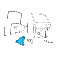 OEM 1999 Hyundai Sonata Rear Left Power Window Regulator Assembly Diagram - 83403-38011