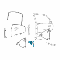 OEM 1997 Hyundai Elantra Motor Assembly-Power Window Regulator, LH Diagram - 98810-29000