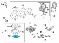 OEM Hyundai Elantra Heater-Front Seat Cushion Diagram - 88170-AB020