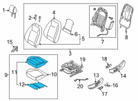 OEM 2022 Hyundai Elantra Pad Assembly-Front Seat Cushion, LH Diagram - 88151-AB010