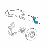 OEM Ford Freestyle Caliper Support Diagram - 5F9Z-2B134-AA