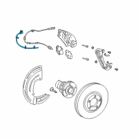 OEM 2005 Mercury Montego Brake Hose Diagram - 6F9Z-2078-B