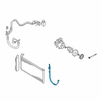 OEM 2009 Kia Optima Air Conditioner Refrigerant Discharge Hose Diagram - 977622G002