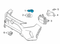 OEM 2022 Toyota Highlander Park Sensor Diagram - 89341-06070-B7