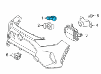 OEM 2021 Toyota Highlander Park Sensor Diagram - 89341-06070-B7