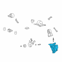 OEM 2004 Hyundai XG350 Engine Support Bracket, Right Diagram - 21612-39004