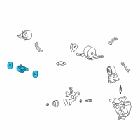OEM Hyundai XG350 Engine Mounting Bracket Assembly Diagram - 21810-39800