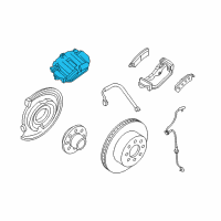 OEM 2014 GMC Yukon XL 1500 Caliper Asm-Rear Brake (W/O Brake Pads & Bracket Diagram - 84191287