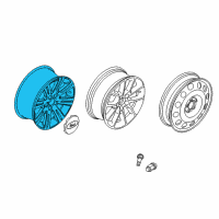 OEM 2010 Ford Flex Wheel, Alloy Diagram - BA8Z-1007-B