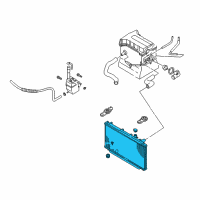 OEM 1998 Kia Sephia Radiator Assembly Diagram - 0K2A615200J