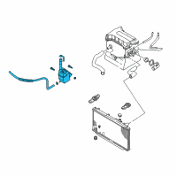 OEM 2002 Kia Spectra Surge Tank Assembly Diagram - 0K2A11535XC