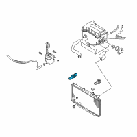 OEM Kia Sephia Bracket-Assembly Radiator, Up, R Diagram - 0K2A115240D