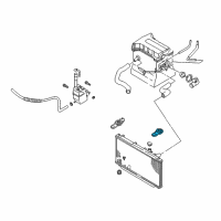 OEM Kia Sephia Bracket-Radiator, Up, LH Diagram - 0K2A115250D