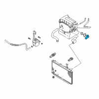 OEM 2000 Kia Sephia Cover-Thermostat Diagram - 0K24715172A