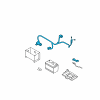 OEM Hyundai Santa Fe Wiring Assembly-Battery (+) Diagram - 91850-0W000