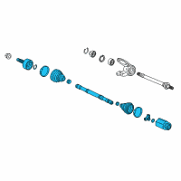 OEM Honda Civic Shaft Assembly, L Drive Diagram - 44306-TBA-A01