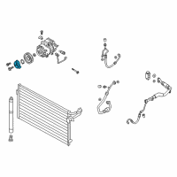 OEM Hyundai Genesis Disc & Hub Assembly-A/C Compressor Diagram - 97644-B1000