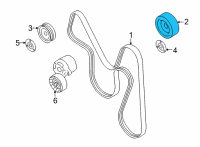 OEM Toyota Serpentine Idler Pulley Diagram - SU003-00500