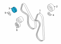 OEM 2017 Toyota 86 Serpentine Idler Pulley Diagram - SU003-00501